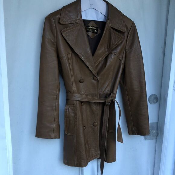 Vintage leather trenchcoat   - Picture 1 of 8